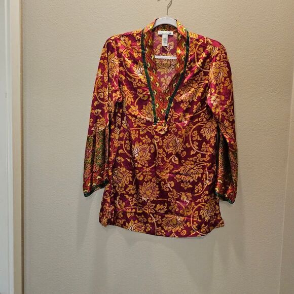 NWOT Oscar de la Renta Floral Print Pajama Set Size Small - Picture 3 of 7